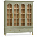 Vitrina de almacenamiento con formas arqueadas, verde